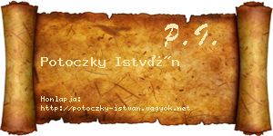 Potoczky István névjegykártya