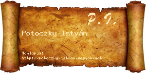 Potoczky István névjegykártya